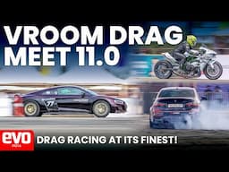 Vroom Drag Meet Edition 11.0 | Fastest cars and bikes in a quarter mile | @evoIndia