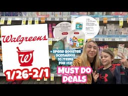 WALGREENS MUST DO DEALS 1/26-2/1 + SPEND BOOSTER SCENARIOS | 10 ITEMS FOR $12 + MORE DEALS!