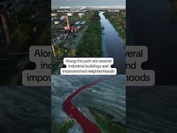 A river in Buenos Aires turned blood red, alarming locals