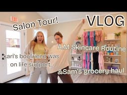 FIRST VLOG AT THE NEW HOUSE! | AM Skincare Routine, Spent the day with Kari, & A Sam's Club Haul