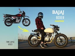 Cafe Racer Timelapse Build - BAJAJ BOXER 150 budget custom bike