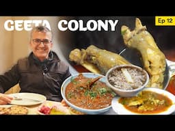 Ep 12 East Delhi Non Vegetarian Street Food Walk l Kharode + Cream Chicken, Ch Soup + Keema Mutton