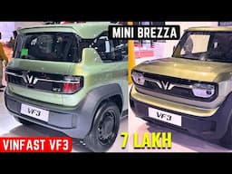 New VinFast VF3 ( Mini Brezza ) Rs 7 Lakh MIni Electric SUV | 215 Km Range | Tata Tiago EV Killer ?