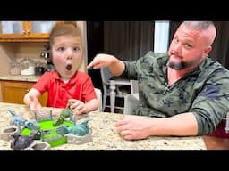 CALEB and Dad Play Jurassic World RAVENOUS RAPTORS Board Game for Kids!