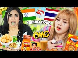 Thai Girl 🇹🇭 Tries SPICY Indian Food 🇮🇳 for First Time 🥵 *Shocking* Reactions 😱