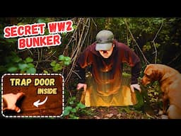 STEALTH CAMPING IN A WW2 BUNKER Hidden in Forest | Secret Door Found | Abandoned War Shelter