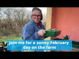 What are we doing on the flower farm this sunny February day?