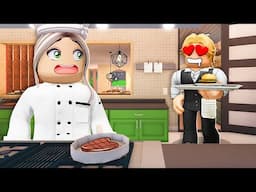 I Worked At A Restaurant.. Waiter Had A CRUSH On ME! (Roblox Bloxburg)