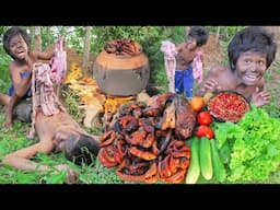 survival in the rainforest- piginterstine Cook injungle -Eating delicious ASMR t1