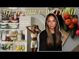 Meal Prep with Me! | High Protein, EASY, Healthy Meals in under 1 Hour + Grocery Haul!