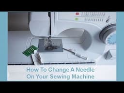 How to insert a NEEDLE correctly in a DOMESTIC sewing machine