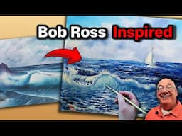 HOW to make your SEASCAPES come ALIVE! Bob Ross Inspired Oil Painting