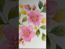 How to use the Dagger brush to paint flowers🌸 #short #shortsyoutube #watercolorartist