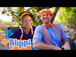 Blippi and Meekah's Rollercoaster Fun | Blippi Vehicles | Learning Videos for Kids