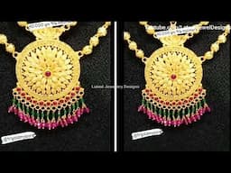 22Ct Gold Gundla Haram With Weight || New DD Ball Gold Long Chain Necklace