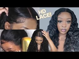 HD Lace Melted!!😍13x4 Fluffy Water Wave Wig Install | Yolissa Hair