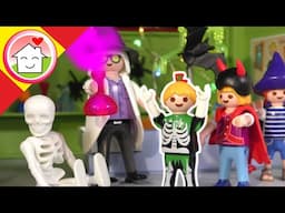 Playmobil en español Fiesta de Halloween en la escuela - Familia Hauser