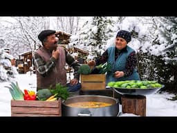 Cozy Winter Cooking | Making Meat Chorba and Dolma