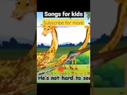 Giraffe animal kids song #shorts