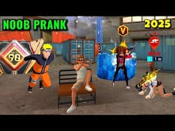 Noob Prank With V Badge Angry Girl 😠 Worldchat Random Noob Prank in Free Fire 🔥 Y GAMING