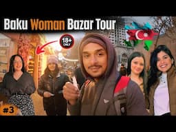 Azeri girls shops inside the local market of Baku || Azerbijan Travel Vlog