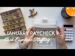 January 2025 Budget | Cash Envelope and Sinking Fund Stuffing | Paycheck 1 | 25 Year Old Budgeter