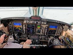 King Air B350 ProLine 21 - visual approach Goose Bay Canada - crosswind landing.