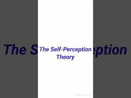 Self perception theory by Daryl Bem #ugcnetpsychology #ugcnetexam #ugcnet