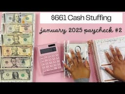 JANUARY NO. 2 CASH STUFFING OF 2025 | Paycheck Cash Stuffing | SAVINGS CHALLENGE STUFFING | Jan #2