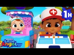 Toy Car Race | Little Angel | Kids Songs | Moonbug Kids