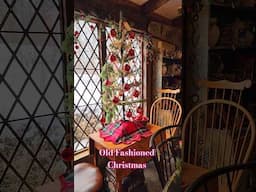 Full tour link below! #antiquefarmhouse #vintage #christmasdecoratingideas #oldfashionedchristmas