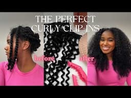 Installing Curly Clip-Ins | Volumizing Textured Curls, Minimal Leave Out, Quick & Easy