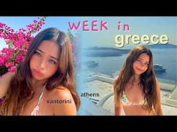 greece week in my life | santorini trip, swimming at the beach