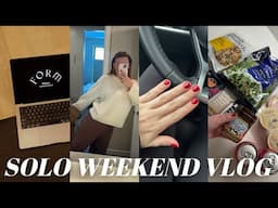 SOLO WEEKEND VLOG | Spending Time Alone, Football, Mani/Pedi, At-Home Workouts, Sprouts Haul & More!