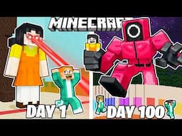 I Survived 100 Days in SQUID GAMES in Minecraft!