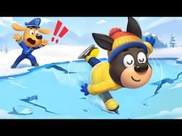 Ice Skating Safety | Kids Play Safe | Sheriff Labrador | Kids Cartoon | BabyBus TV