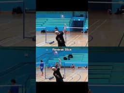 When & How to play a badminton Deceptive Drop Shot - Badminton B #shorts