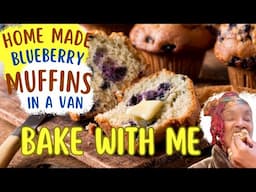 Fresh Baked Blueberry 🫐 Muffins In A Van