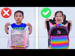 Jolie  and Johnny Matching Backpacks for Best Friends_Rich vs Poor Backpacks