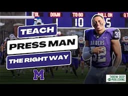 How to Teach Press Man Coverage Technique | Mount Union DC Daryl Ely