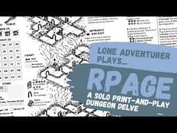 RPage | A print and play dungeon crawl game | Solo playthrough