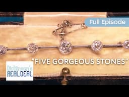 Well Preserved 5 Diamond Bar Brooch | Dickinson's Real Deal | S16 E24