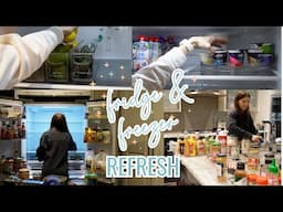 2025 FRIDGE & FREEZER NEW YEARS DECLUTTER & ORGANIZATION // Realistic Fridge & Freezer Refresh