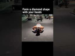 Perfect Your Diamond Pushups: Quick & Easy Tutorial! #DiamondPushups #fitnessshorts