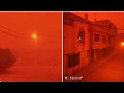 Terrifying sandstorm changes day into night and turns sky blood red in Algeria, Sept 17, 2021