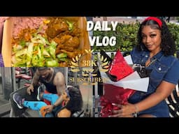 DAILY VLOG- Nicki Minaj Gifted Me + New Piercing + Got Roses+ Lunch Date + Fashion Nova Try On Haul