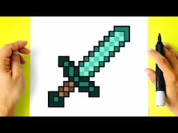 How to DRAW MINECRAFT SWORD