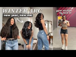 Chopping my hair off, gym routine, lower body workout & a working girl! | Winter Arc Ep. 4