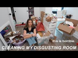 cleaning the MESSIEST room in my apartment...