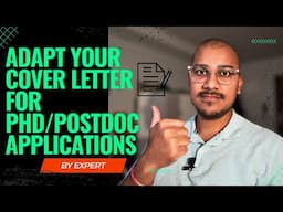 How To Prepare Cover Letter for PhD and PostDoc Applications in EU and USA #studyabroad